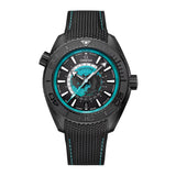 46mm Planet Ocean 600M Co-Axial Master Chronometer Worldtimer GMT Black Turquoise Dial