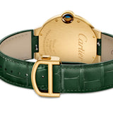 40mm 18k Yellow Gold Green Dial Green Strap Automatic