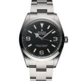 Steel 36MM Black Dial