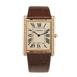 32mm Tank Louis XL Extra Flat 18k RG Diamond Bezel