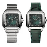 40mm Large Green Dial Stainless Steel Bracelet