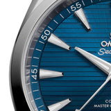 41mm Aqua Terra Steel Texture Blue Dial On Bracelet