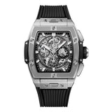 42mm Spirit Titanium Chronograph Black Rubber Skeleton Dial