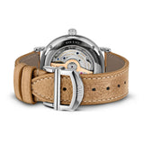 37mm Stainless Steel Silver Diamond Dial On Beige Strap