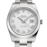 Steel 41mm White Roman Dial Oyster Bracelet