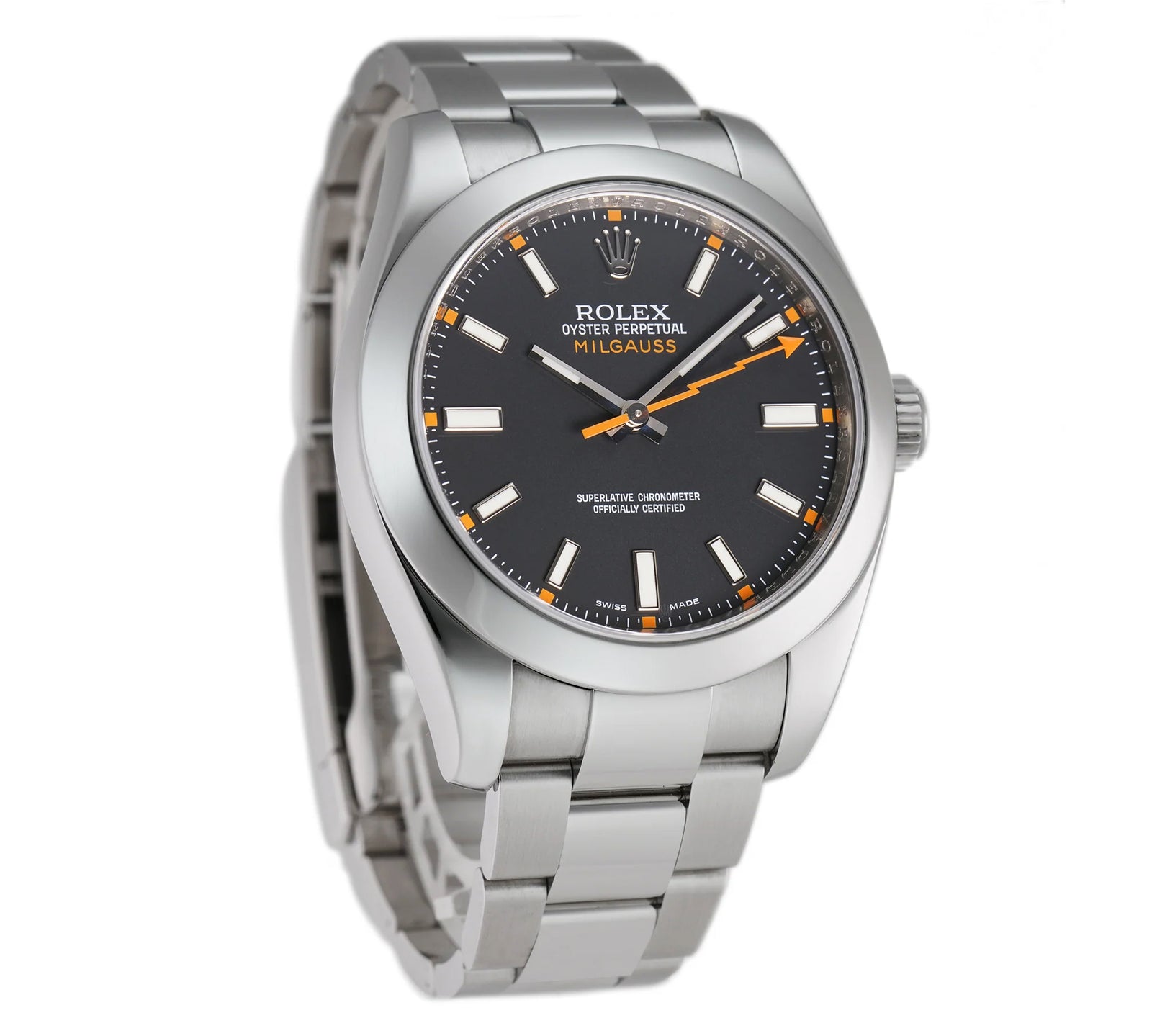 Rolex Milgauss 116400 40mm Oyster Black Dial | Diamonds East