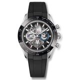 41mm Sport Chronograph Ceramic Bezel Steel Skeleton Black Dial
