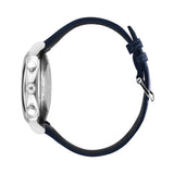 41mm Moonphase Stainless Steel Blue Strap