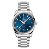 41mm Aqua Terra Steel Texture Blue Dial On Bracelet