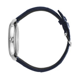 40mm Stainless Steel Silver Dial On Blue Strap