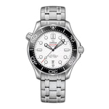 42mm Diver 300m Steel Black Ceramic Bezel White Dial