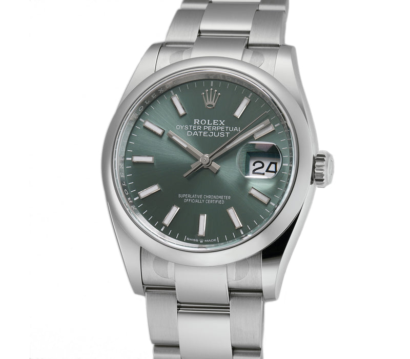 36mm Steel Mint Green Index Dial Oyster Bracelet