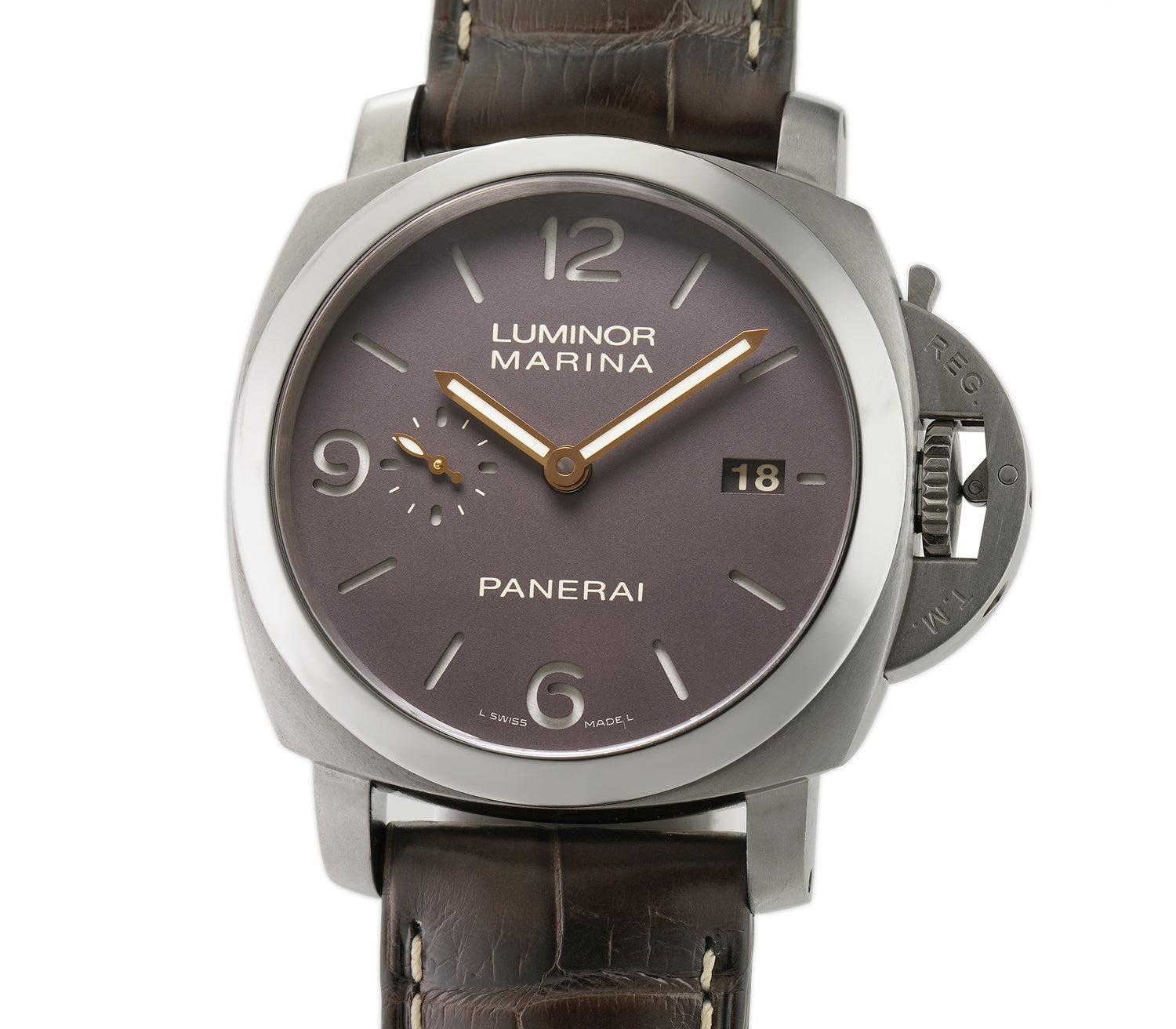 Panerai Luminor 1950 Titanium 44mm Brown Sandwich Dial PAM 00351