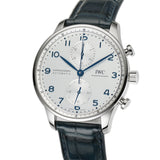 41mm Chronograph Silver Dial Blue Numerals