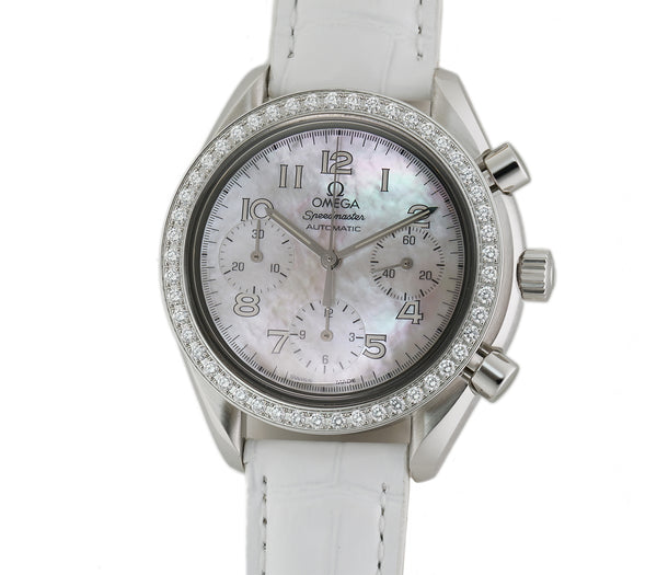 39mm Ladies Reduced Chronograph Diamond Bezel MOP Dial