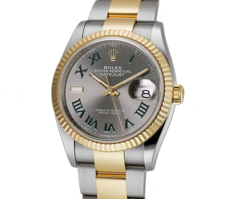 36mm Steel & Yellow Gold Wimbledon Dial Fluted Bezel Oyster Bracelet