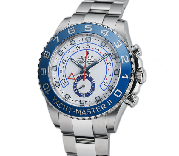 44mm Regatta Chrono Steel Blue Ceramic Bezel 2015