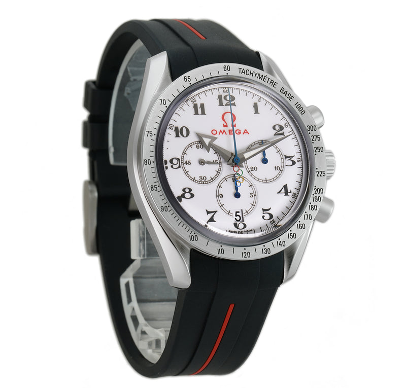 42mm Olympic Edition Chronograph White Dial Original Steel Bracelet Included