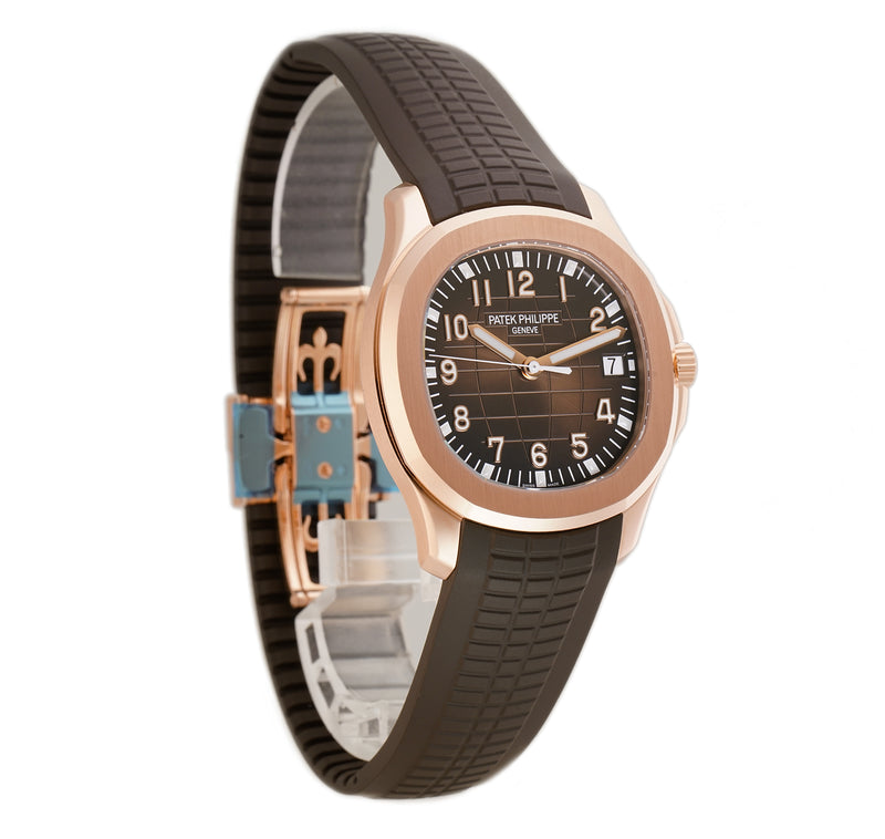 Patek Philippe Aquanaut Brown Dial 18k Rose Gold Brown Rubber Automatic  Men's Watch 5167R-001 - Watches, Aquanaut - Jomashop