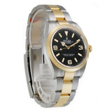 36mm Steel and 18K Yellow Gold Black Dial
