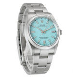 36mm No-Date Stainless Steel Turquoise Blue Index Dial