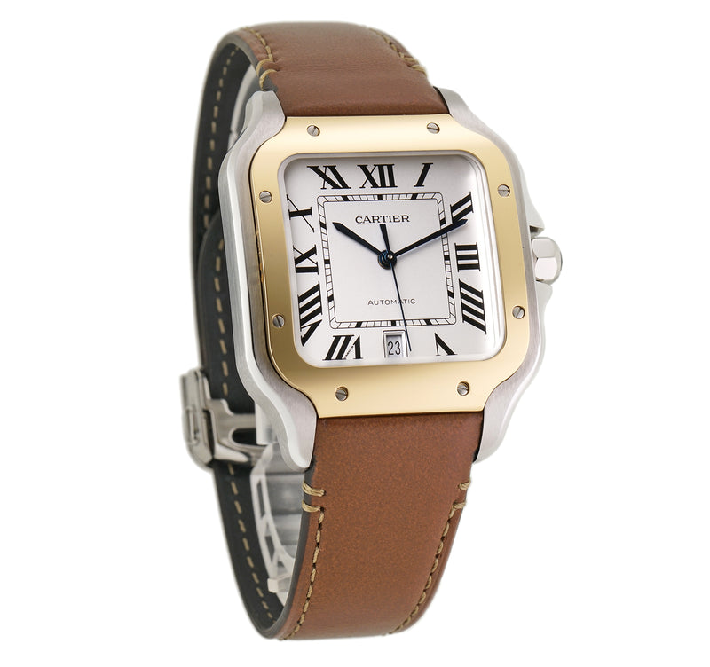 40mm Large Model Steel and Yellow Gold Silver Dial Automatic