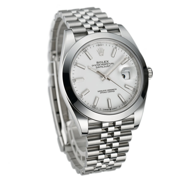 41mm Steel White Index Dial Jubilee Bracelet