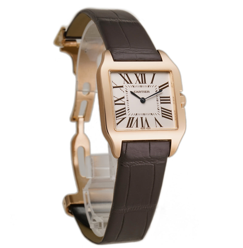 30mm Santos Dumont 18k Rose Gold on Strap Box and Papers 2022