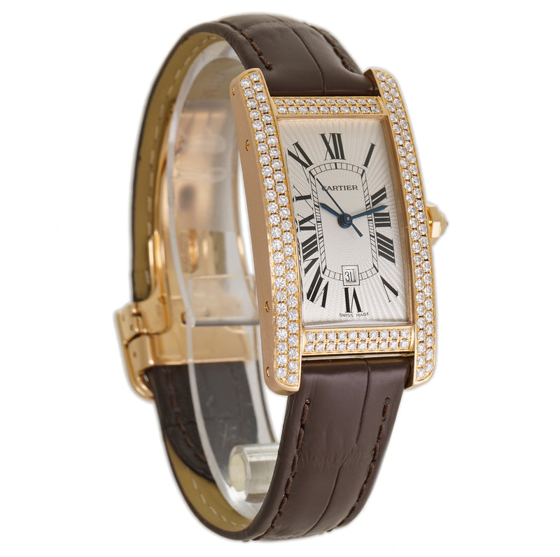 23mm Ladies Tank Americaine 18k RG Diamonds Auto 2012