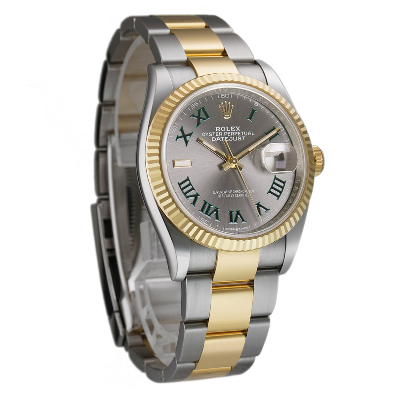 36mm Steel & Yellow Gold Wimbledon Dial Fluted Bezel Oyster Bracelet