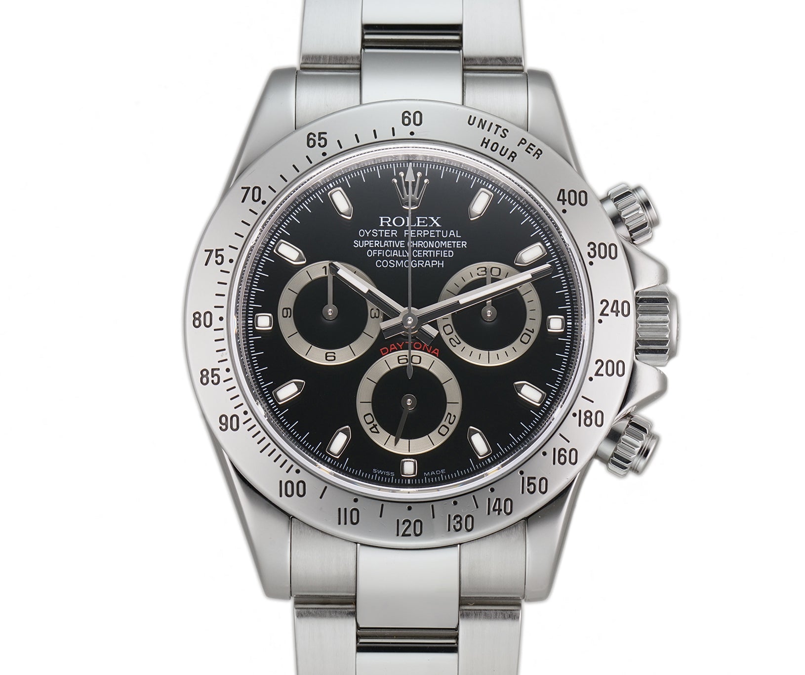 Rolex Daytona Stainless Steel Black Dial RubberB 116520 Full Set 2008 ...