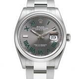36mm Steel Wimbledon Roman Dial Oyster Bracelet