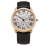 40mm Ronde Louis 18k Rose Gold Silver Dial Automatic Box and Papers 2019