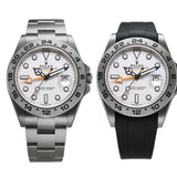 42mm White Dial Orange Hand Caliber 3285 Black RubberB Included