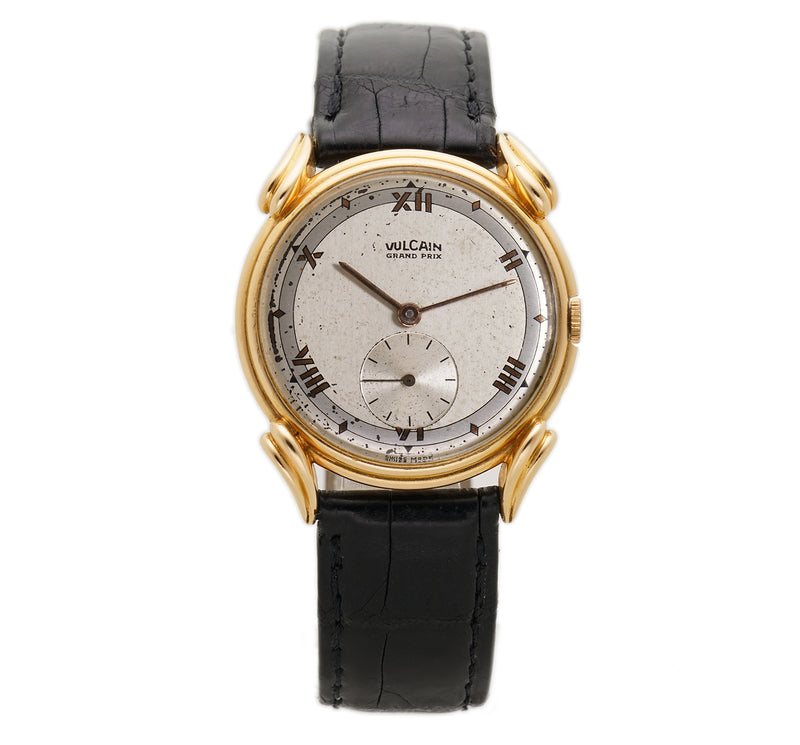 34mm Vintage 18k Rose Gold Mechanical Dress Watch