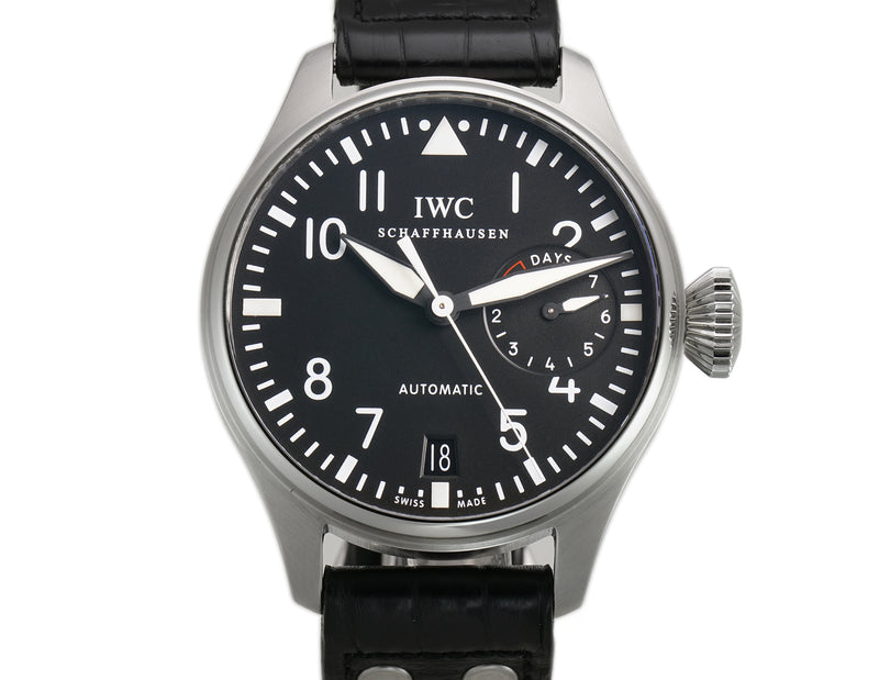 46mm Big Pilot Steel Black Dial Box and Papers 2016