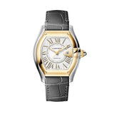 35mm Medium Steel & 18k Yellow Gold White Dial