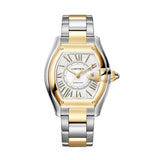 35mm Medium Steel & 18k Yellow Gold White Dial
