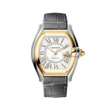 39mm Large Steel & 18k Yellow Gold White Dial