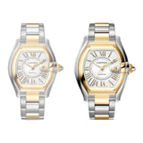 39mm Large Steel & 18k Yellow Gold White Dial