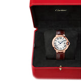 36mm 18k Rose Gold Automatic On Brown Strap