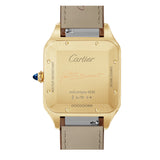 34mm Extra Large Santos-Dumont Golden Dial 18k Yellow Gold
