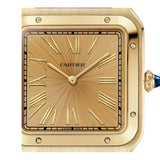 34mm Extra Large Santos-Dumont Golden Dial 18k Yellow Gold