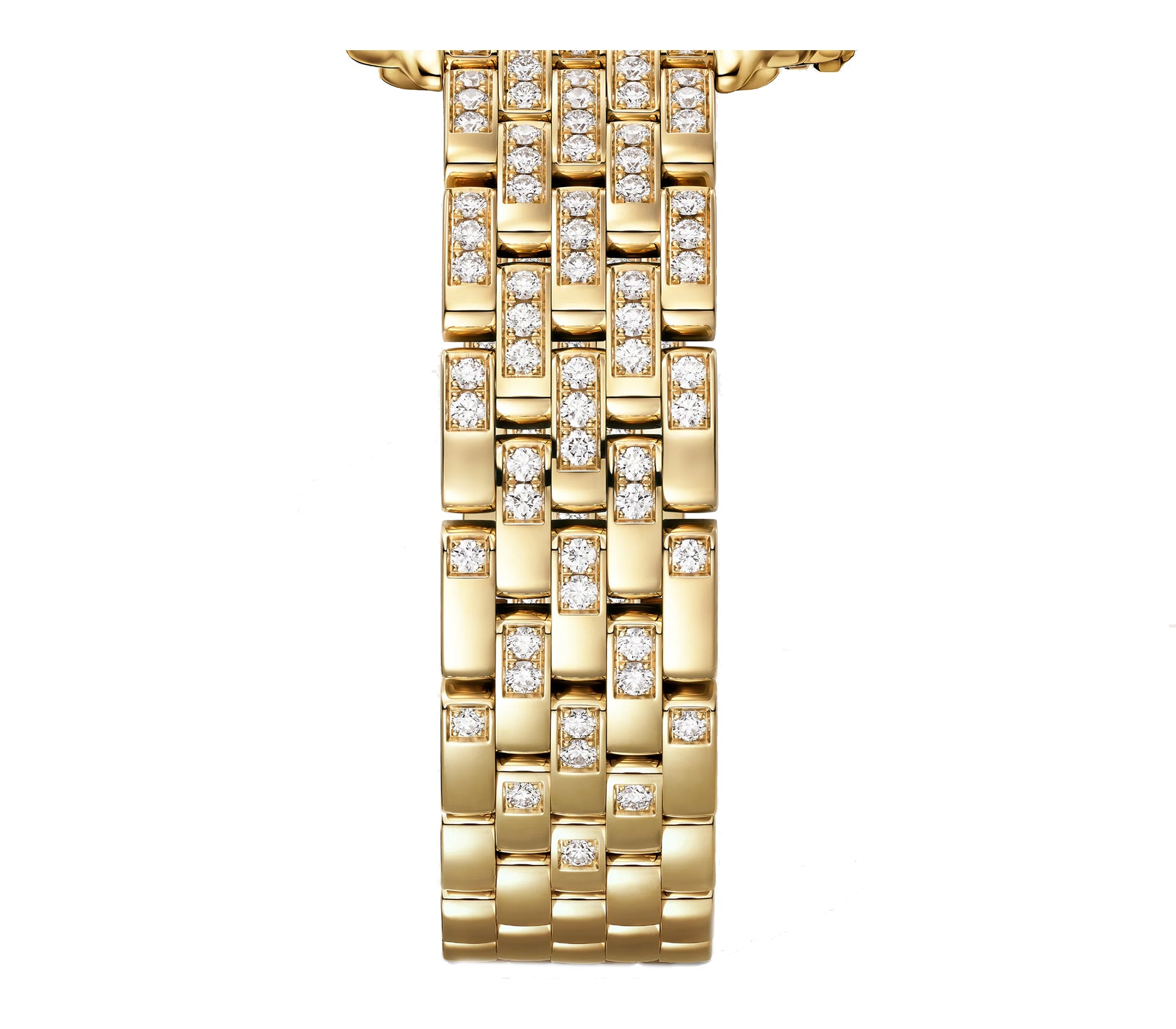 Cartier 27mm Panthere Medium 18kYG Diamond Bezel & Bracelet