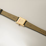 26mm Large Tank Louis 18k YG Black Lacquer Dial