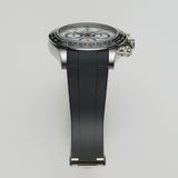 40mm Steel Ceramic Bezel White Panda Dial RubberB