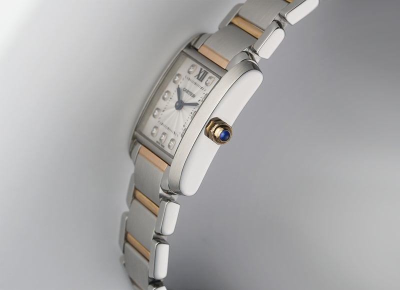 20mm Tank Franciase Ladies Steel and RG Diamond Dial 2015