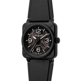 41mm BR-03 Black Matte Ceramic Black Skeleton Dial