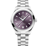 30mm Aqua Terra 150M Steel Bracelet Lavender Dial