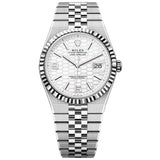 40mm Oystersteel White Honeycomb-Motif Dial Flat Jubilee Bracelet
